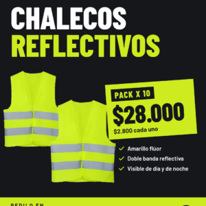 Pack chalecos reflex por 10